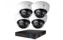 COMMERCIAL GRADE VISTA  IP SYSTEM INCLUDES 4 HD IP 3MP CAMERA  2.8 TO 12MM MPTORIZED LENS NIGHT VISION RANGE 120', HD-NVR WITH 3TB HARD DRIVE WITH POE & 04 CABLES